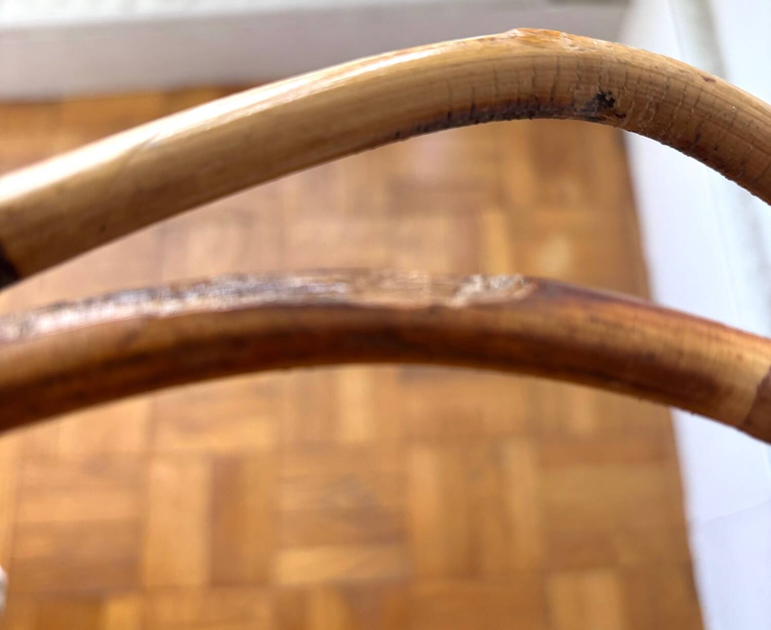 Wall-mounted rattan coat rack by Franco Albini, 1960