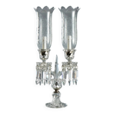 Lampe de table ancienne en cristal de Bohême, Italie, XXe siècle