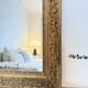 Large gilded sculpted Louis-Philippe mirror, mercury 104x77cm