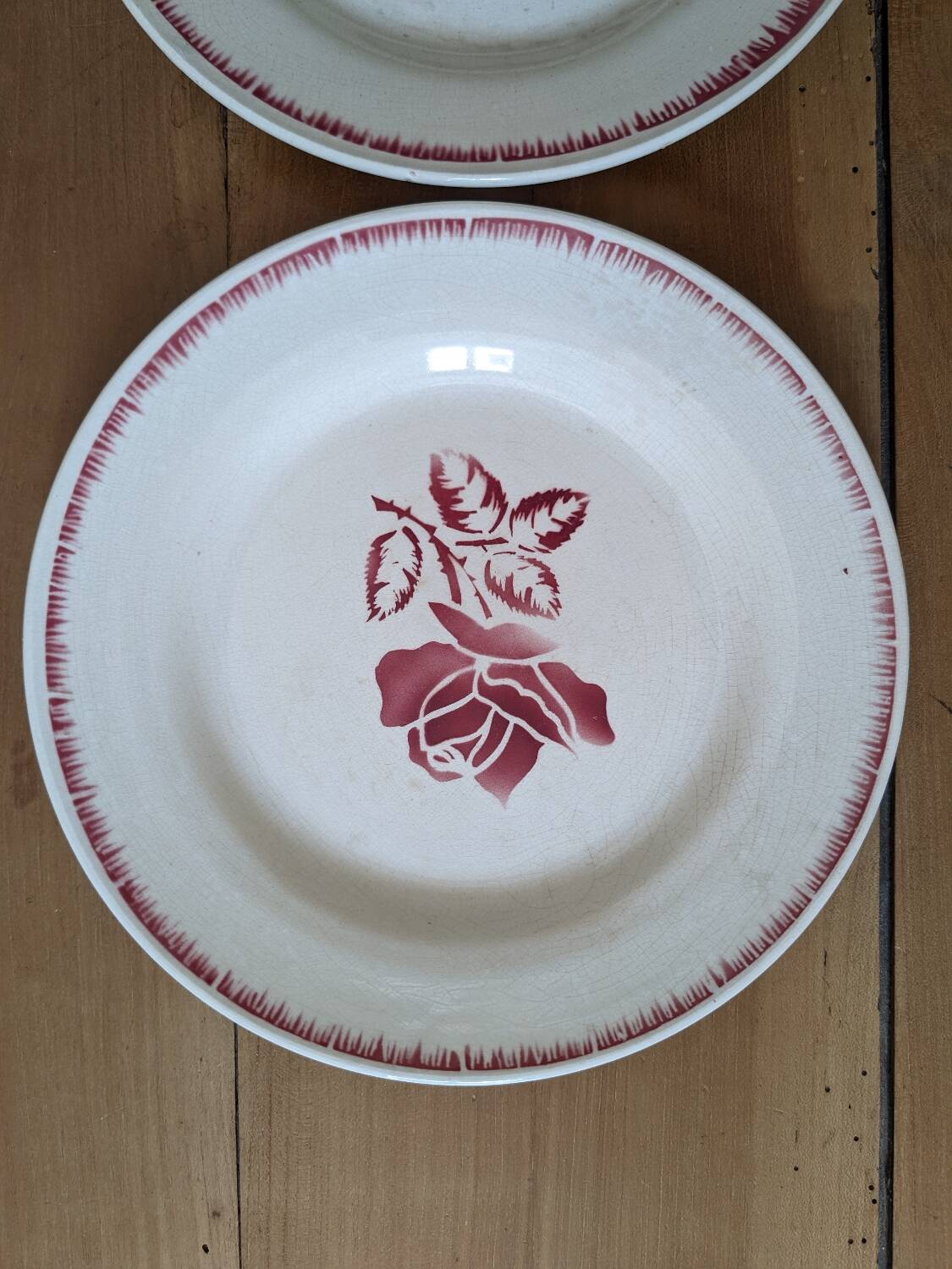 2 Digoin Sarreguemines Rolande dinner plates