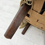 1950s, Danish easy chair, furniture velour, ash wood legs.