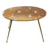 Table basse ovale des années 50 par Ilse Möbel Allemagne