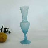Soliflore en opaline bleu