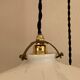 Pair of suspensions bistro opaline serrated