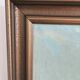 Large vintage original landscape dog oil painting