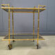 Vintage brass faux bamboo trolley, 1960s