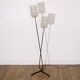 Vintage floor lamp in metal and brass and glass 1950