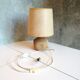 Sand-colored stone lamp