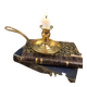 Vintage brass cellar rat, geometric handle in Art Deco style.
