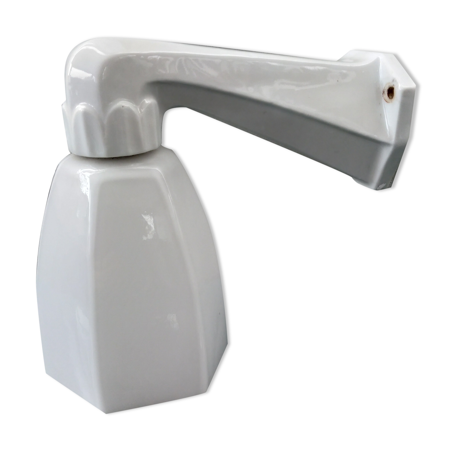 Art Deco white porcelain wall lamp