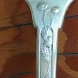 9 silver-plated Art Nouveau forks 1900-1920 with daisy decoration