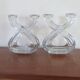 Pair of vintage crystal candlesticks