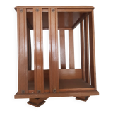 small wooden rotating bookcase