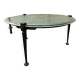 Molded glass coffee table