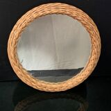 Vintage wicker mirror