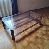 vintage elm burl coffee table