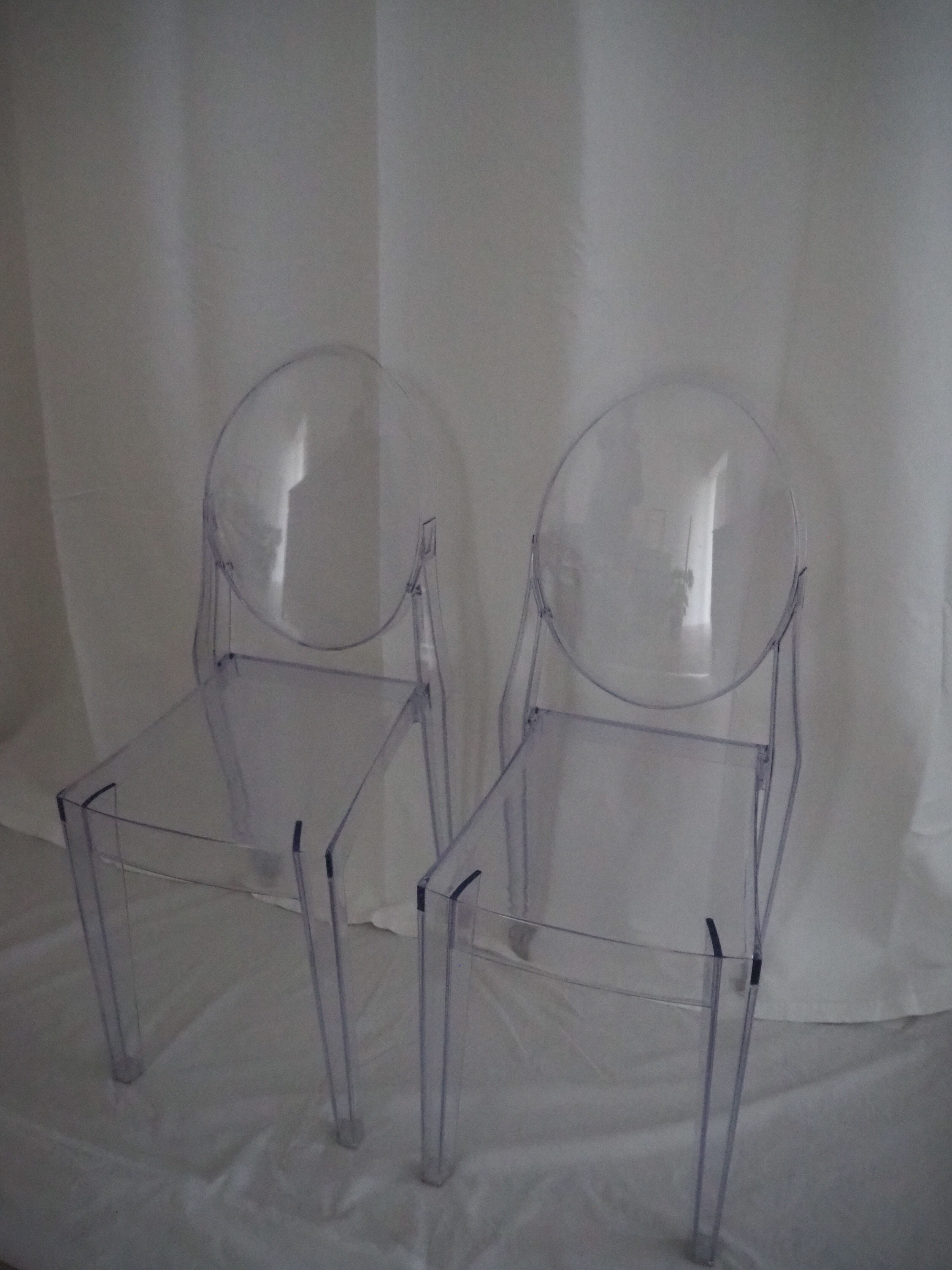 Pair of stackable chairs Victoria Ghost / Polycarbonate 2.0
