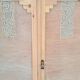 Parisian Art Deco wardrobe in stripped natural wood – floral patterns
