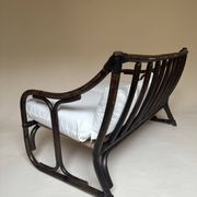 Two-seater rattan bench