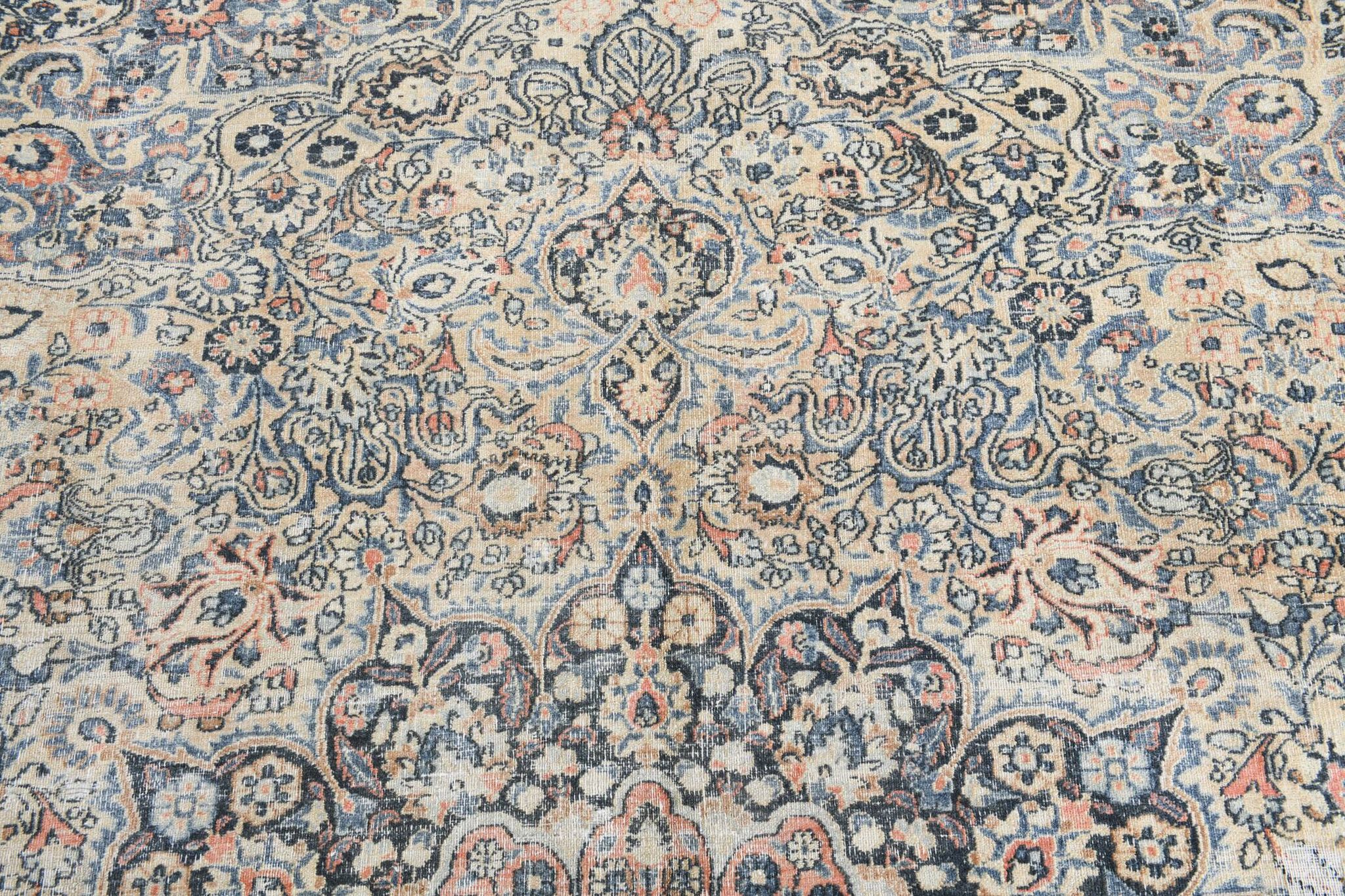 Tapis persan classique antique bleu clair 10x13, 296x386 cm