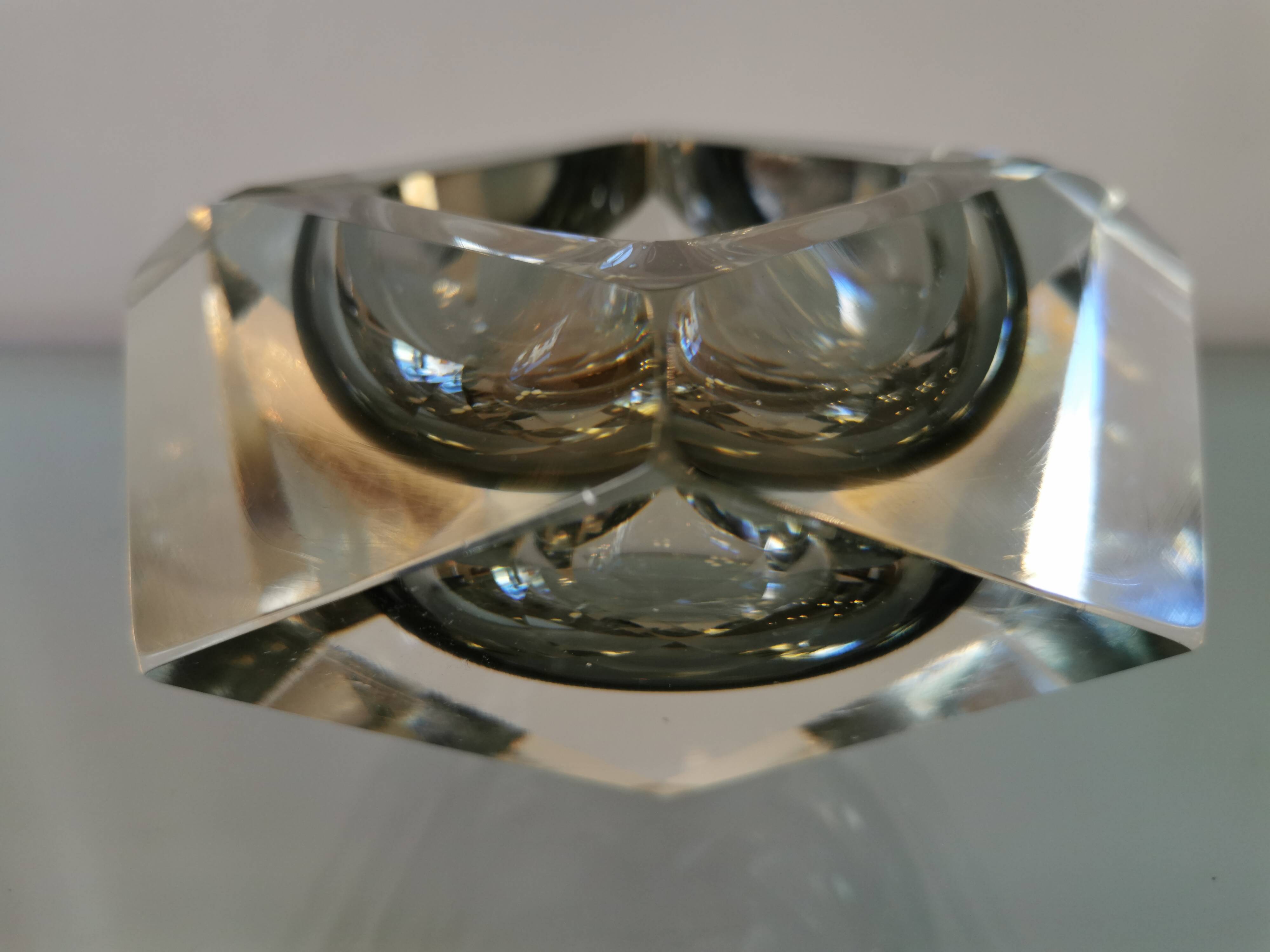 Murano glass ashtray by Flavio Poli for Seguso 60s