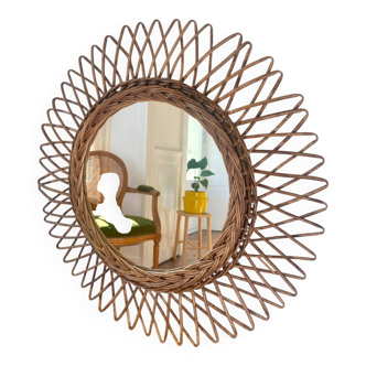 Miroir soleil en osier
