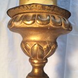 Pair of ancient carved gilded wood candlesticks - 18th century