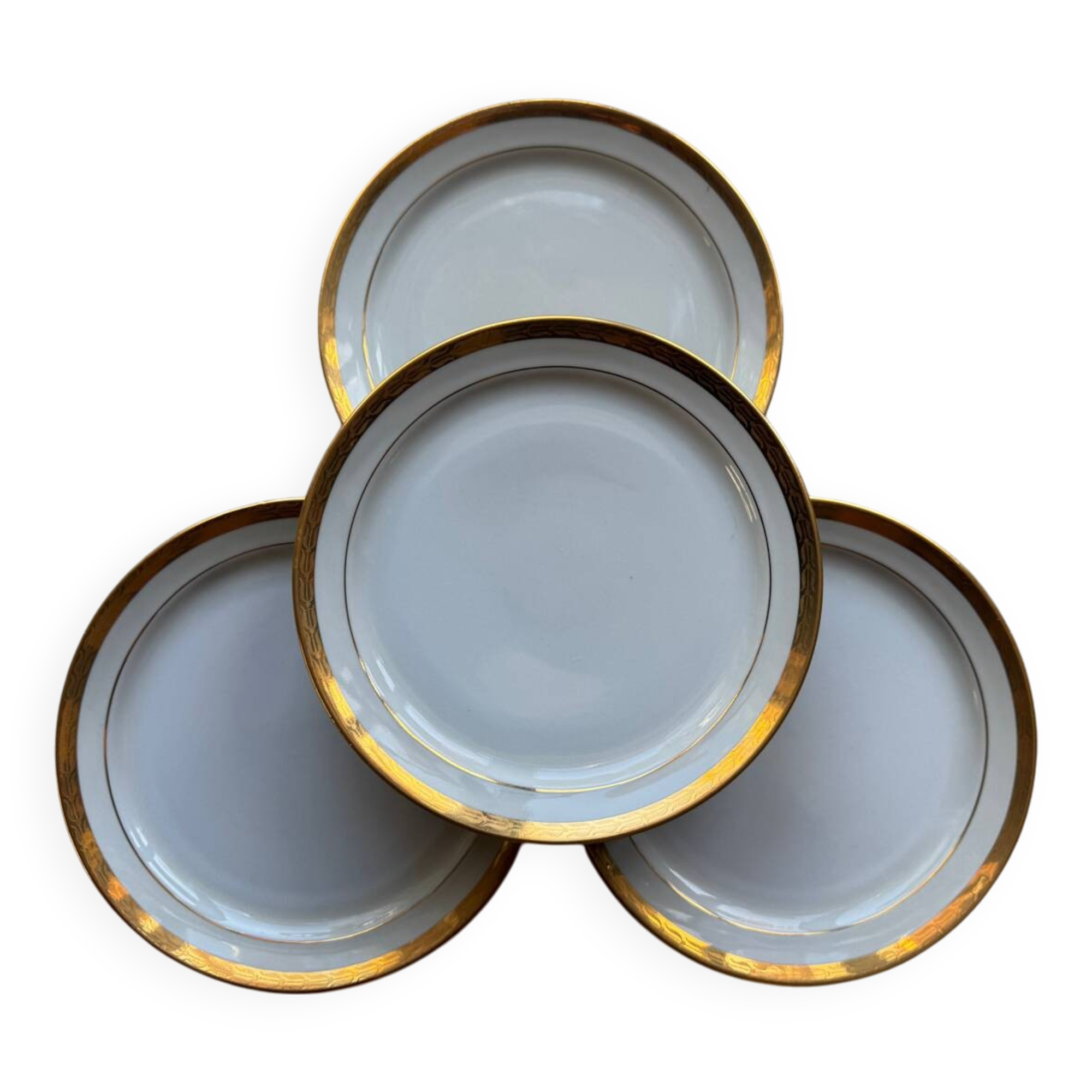 12 Saint-Amand porcelain dessert plates