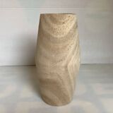 Light wooden vase
