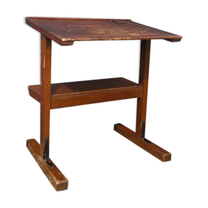 Pupitre d'écolier en bois
