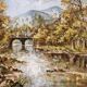 mountain valley painting