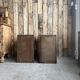 Pair of small Art Deco display cabinets in oak (renovated)