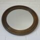 Large Vintage Wall Mirror Turned Oak Wood Round Vanity Mirror Rustic