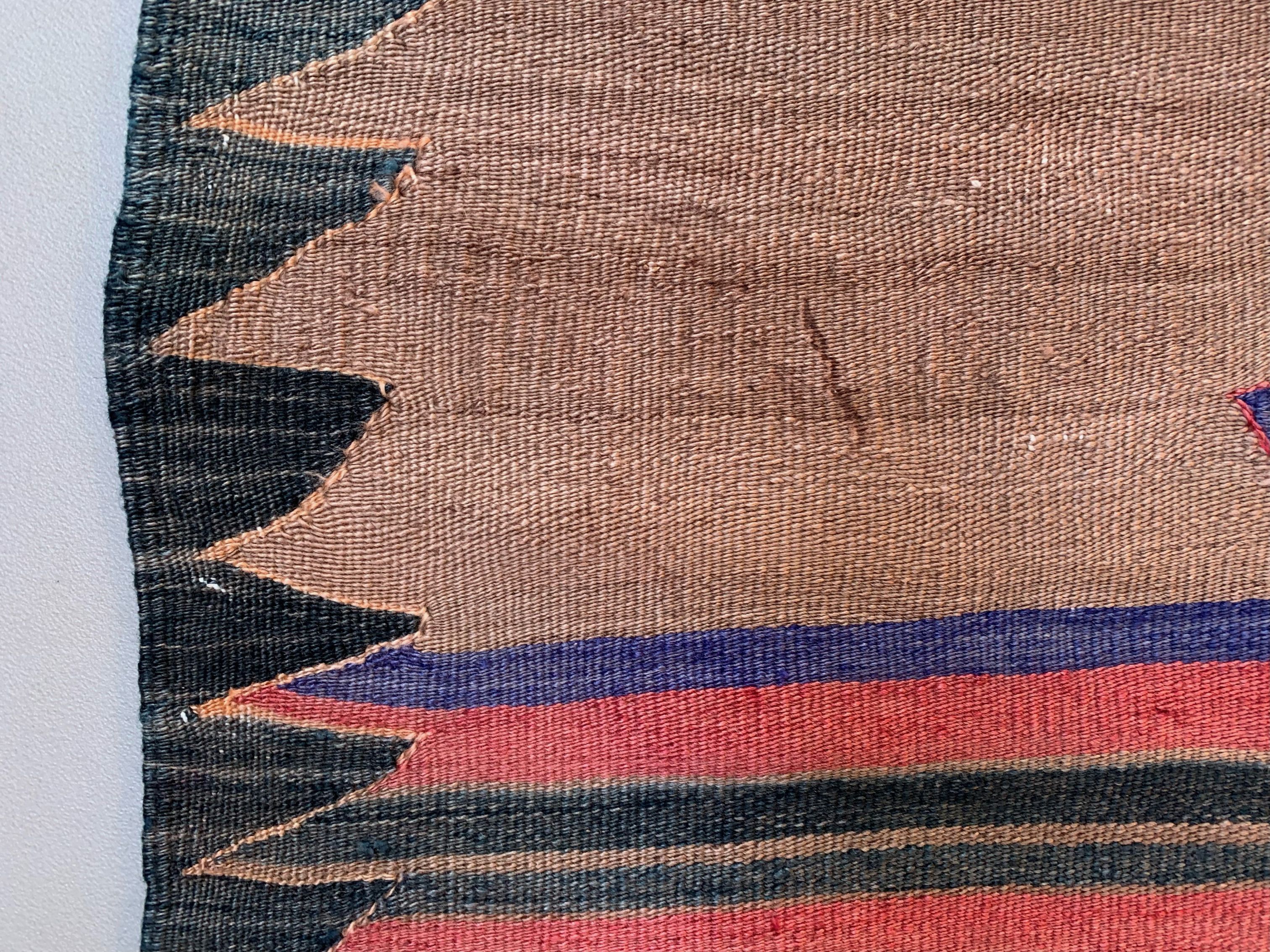Medium Vintage Turkish Kilim Rug 140x111 cm Wool Kelim