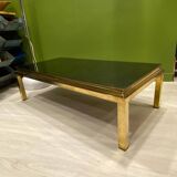 Table basse verre eglomisé 1970
