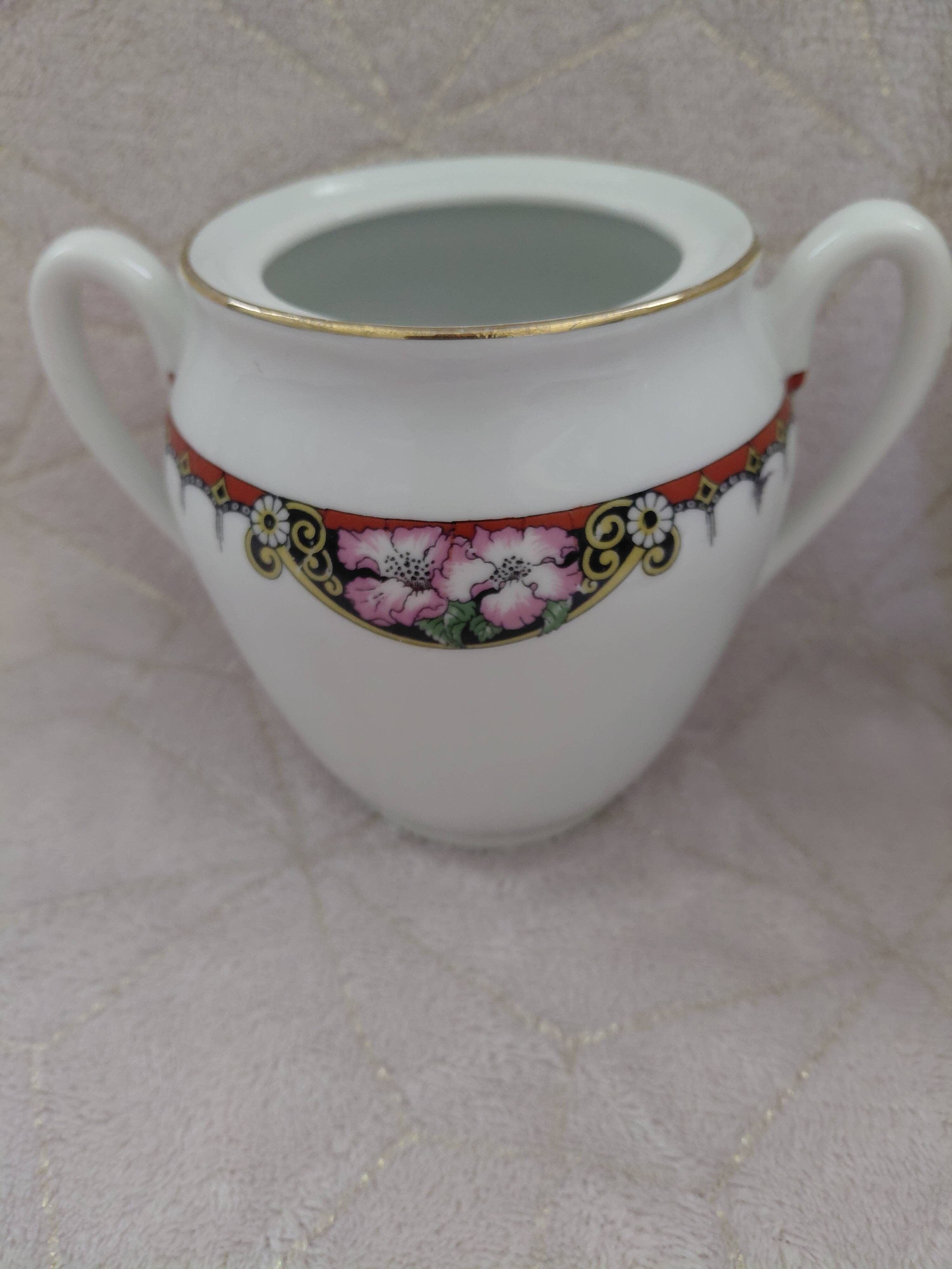 Théière et sucrier en porcelaine de Limoges
