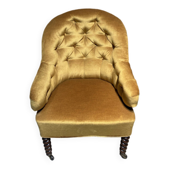 Fauteuil crapaud sur roulettes