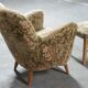 Pair of armchairs flower 50s