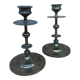 Pair of brass candle holders