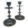 Pair of brass candle holders