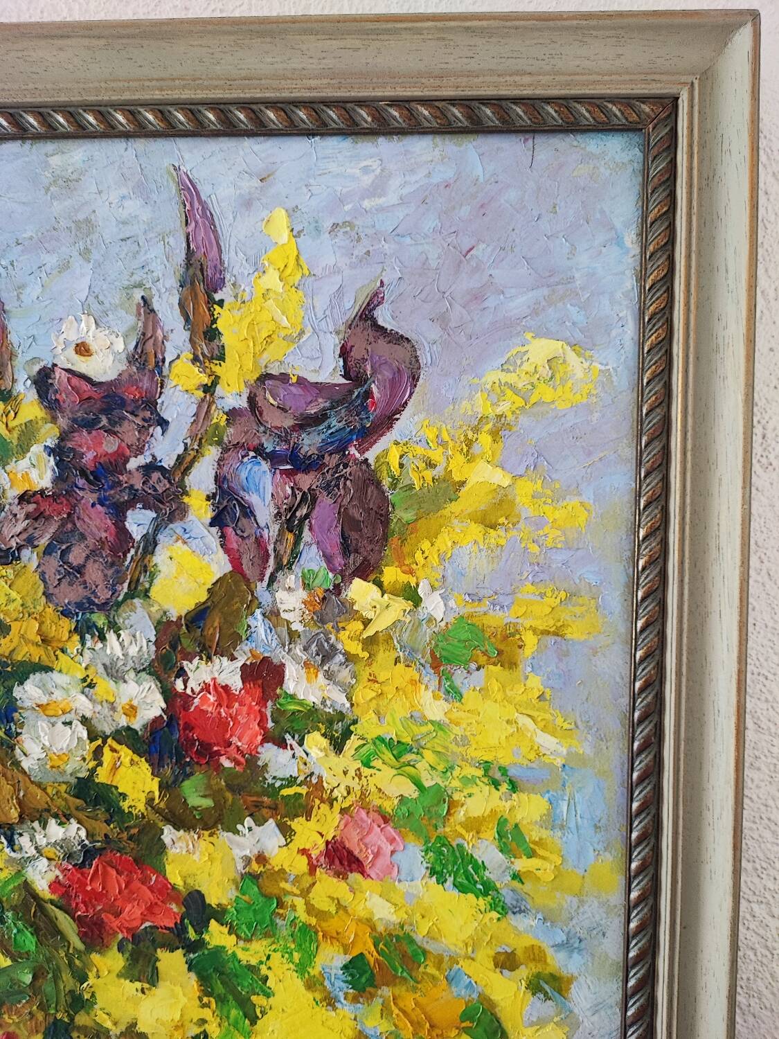 Peinture à l'huile - Bouquet de P. Monnet