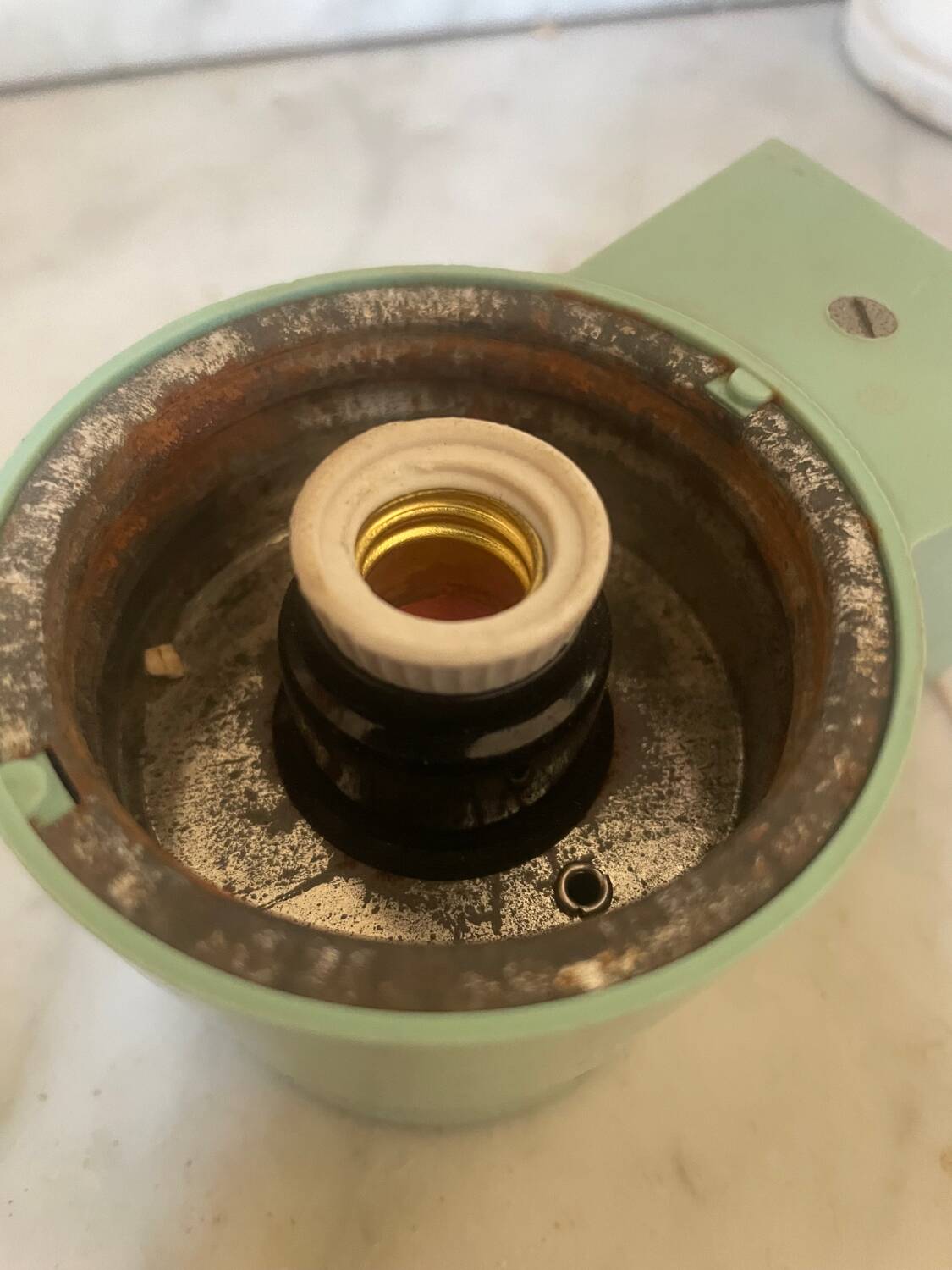 Opaline and Bakelite wall light from the 1950s.