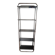 Étagère Bauhaus en métal chromé et verre fumé, années 70