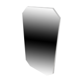 Large octagonal beveled mirror