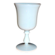 Ancient opaline white glass goblet with a soap bubble effect.