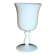 Ancient opaline white glass goblet with a soap bubble effect.
