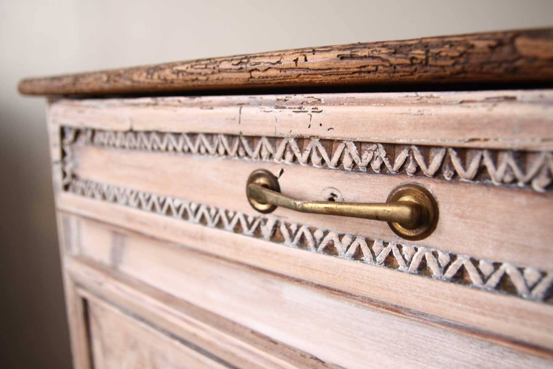 Patinated and sculpted buffet