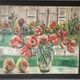 Old painting in oil on canvas depicting a still life.