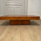 Table basse en loupe d’orme, 1970s