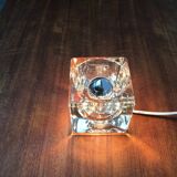 Vintage German table lamp in glass TA 14 Cube by Peill & Putzler, 1970s.